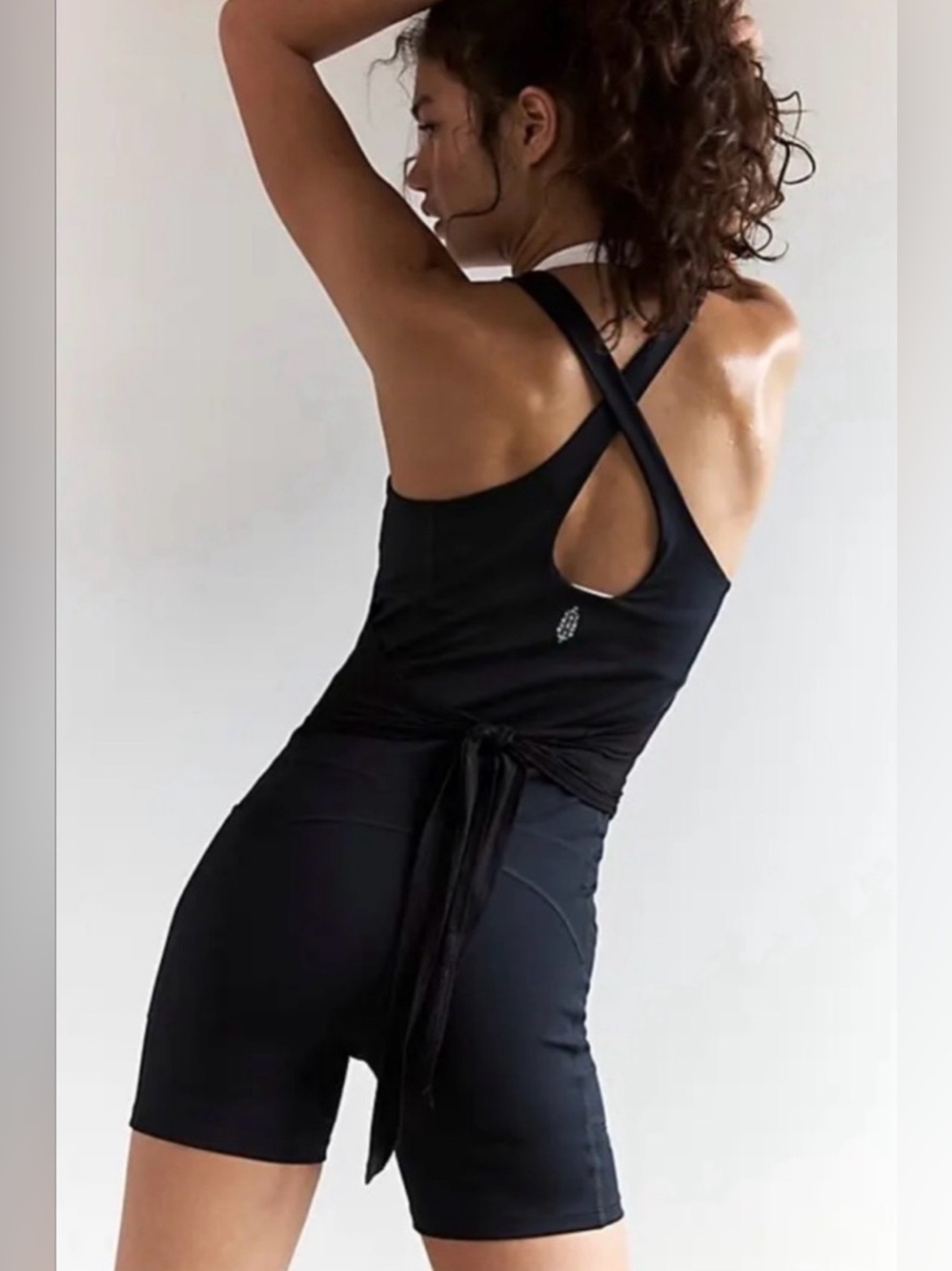 New! Free People Movement Front Runner Runsie Black Activewear Onesie XS